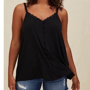 Torrid Studio Knit Button Front Swing Cami